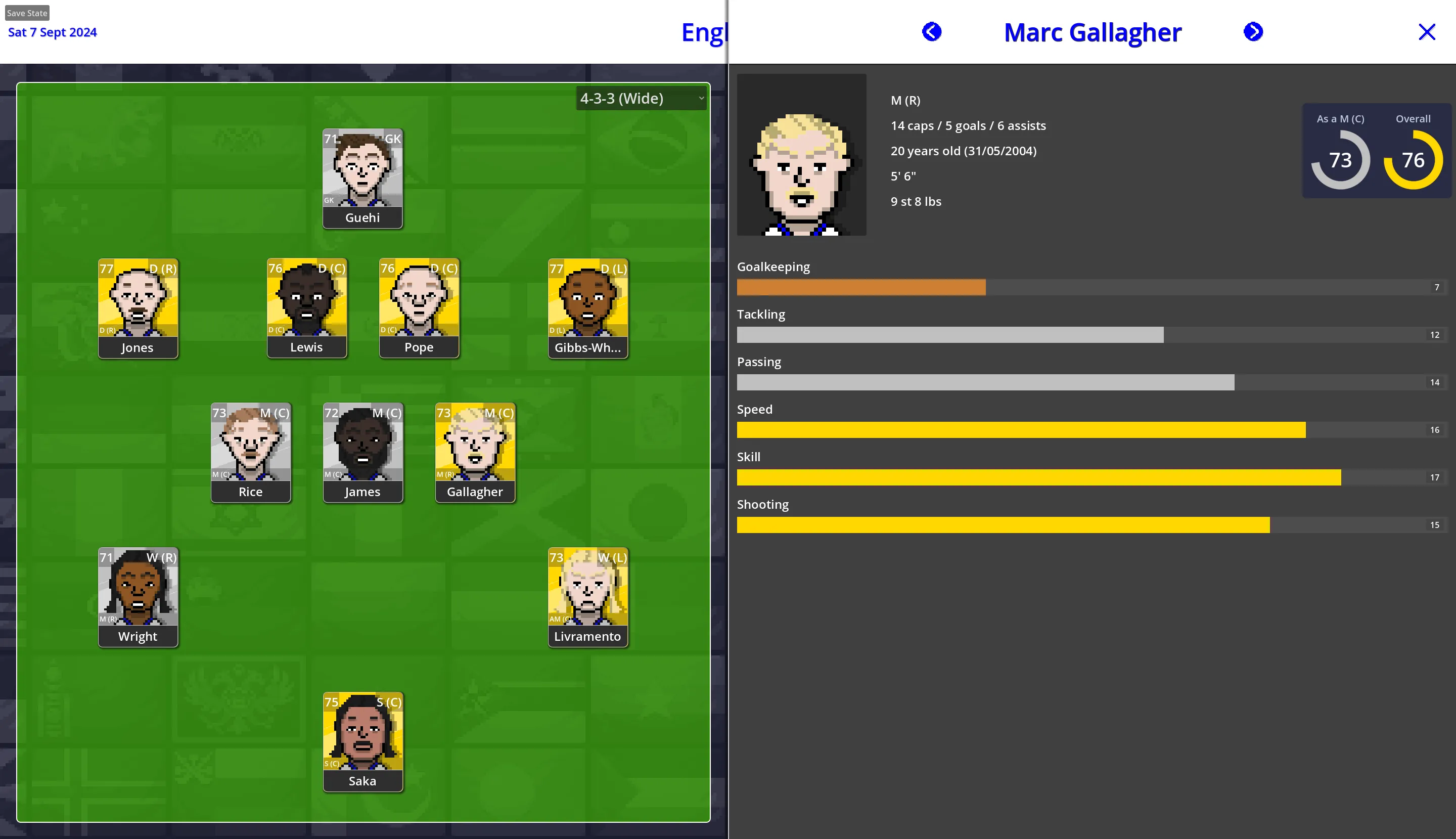 Player stats