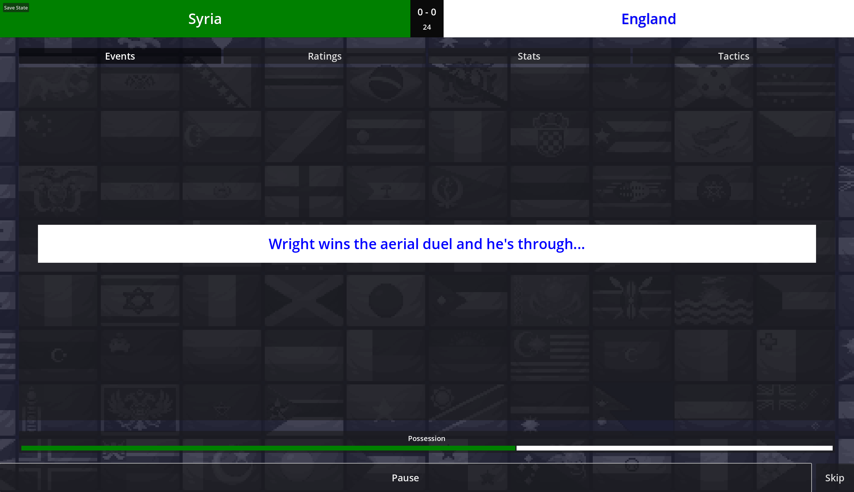 Live match simulation in Sudden Death Soccer
